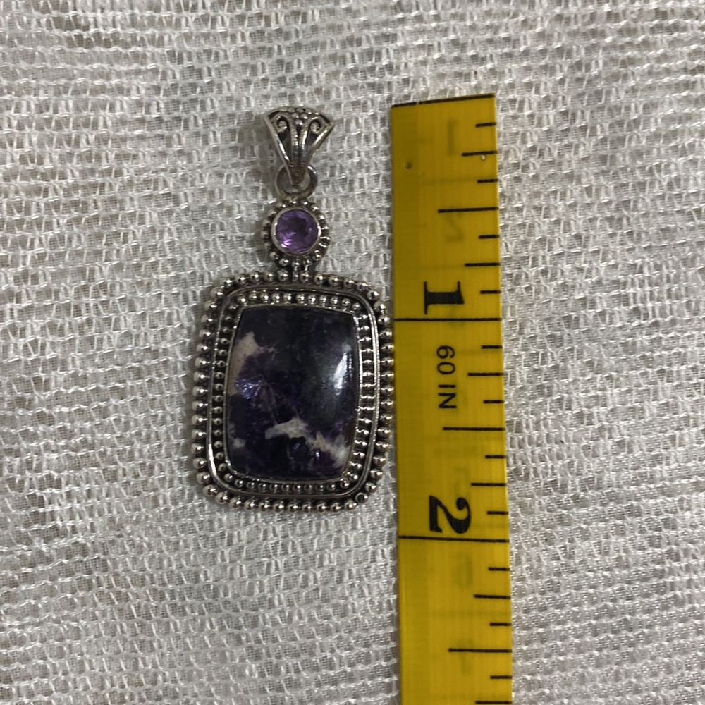Sterling Silver Amethyst Pendant - Picture 10 of 11